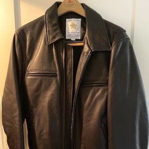 Taylor Stitch/Golden Bear Moto Jacket, black steerhide, size large